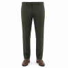 Brentwood Trousers – Olive | 100% Venetian Wool Men’s Formal Trousers