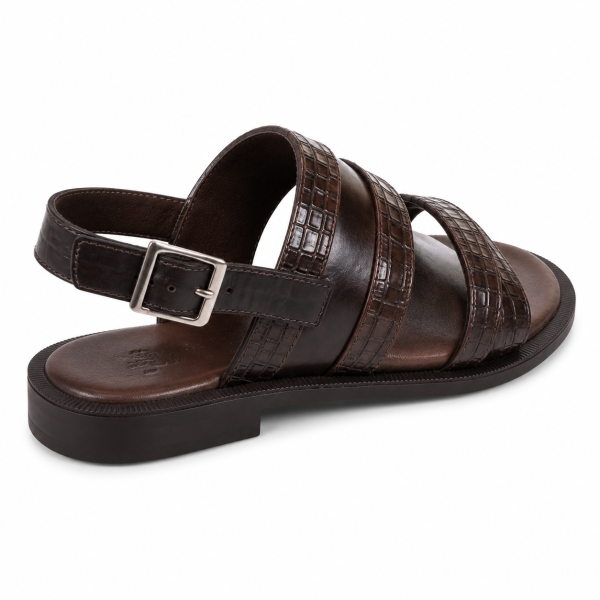 Dakotas L1044 Hi-Shine Sandal – Brown | Men’s Smart Casual Sandal - Image 5