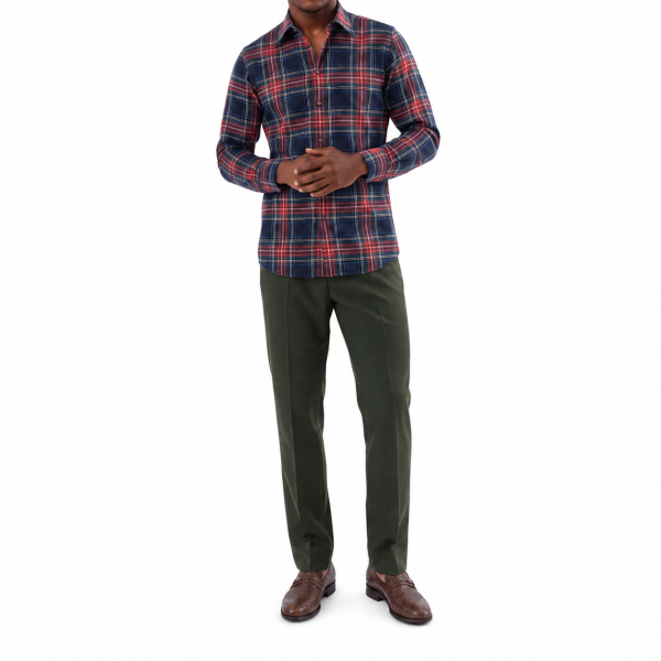 Brentwood Trousers – Olive | 100% Venetian Wool Men’s Formal Trousers - Image 4