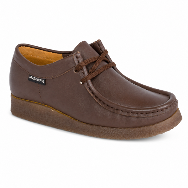 Grasshoppers Men’s Dark Brown Leather Moccasin Shoes