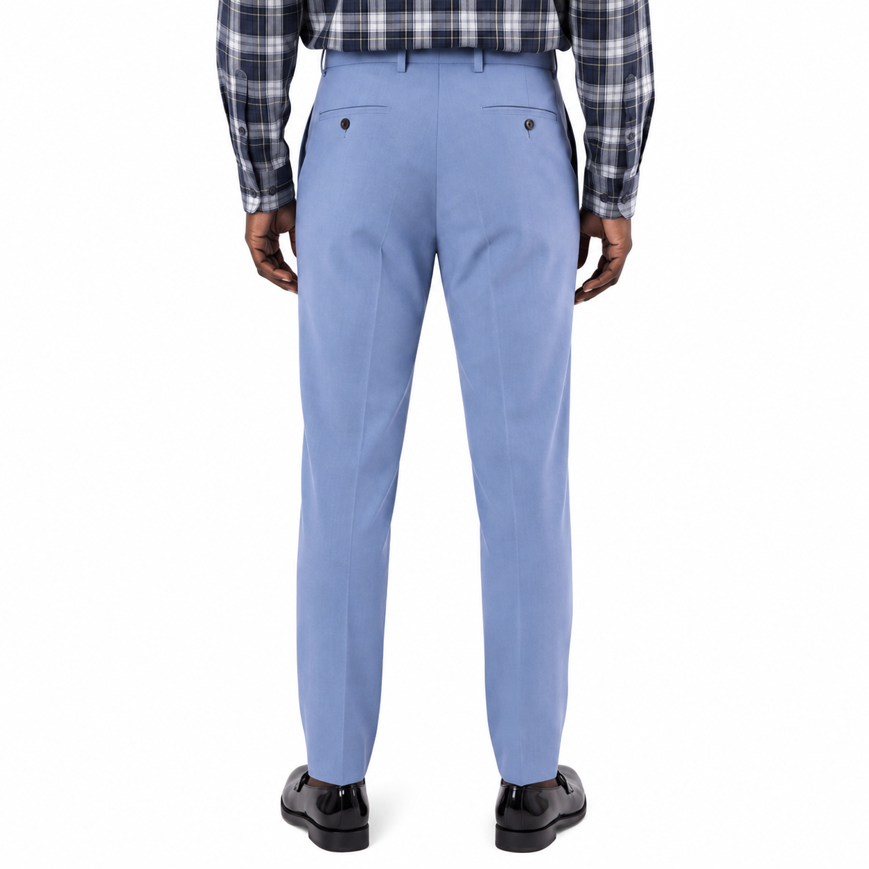 Brentwood Trousers – Powder Blue | 100% Venetian Wool Men’s Formal Trousers - Image 3