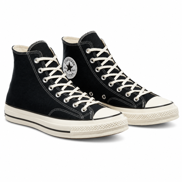 Converse Chuck 70 Mid Black Sneaker – Black/Egret - Image 4