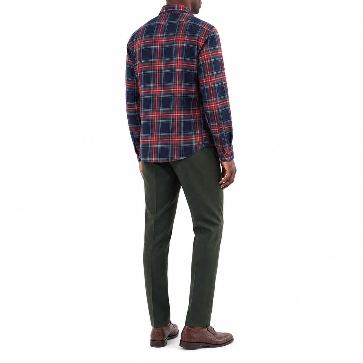 Brentwood Trousers – Olive | 100% Venetian Wool Men’s Formal Trousers - Image 6