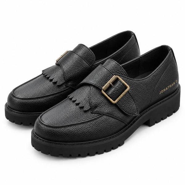 Jonathan D JT Tanner Men’s Buckle Loafers – Black - Image 3