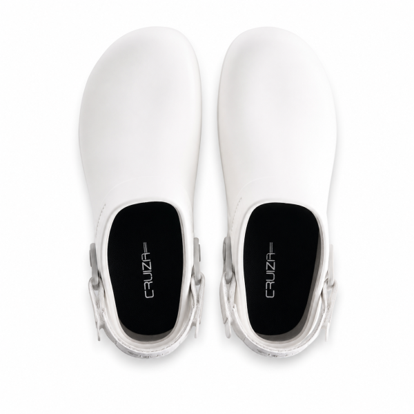REBEL Cruiza Medi-Pro Slip-On Clog White & Blue – Professional Healthcare Work Shoe - Image 3
