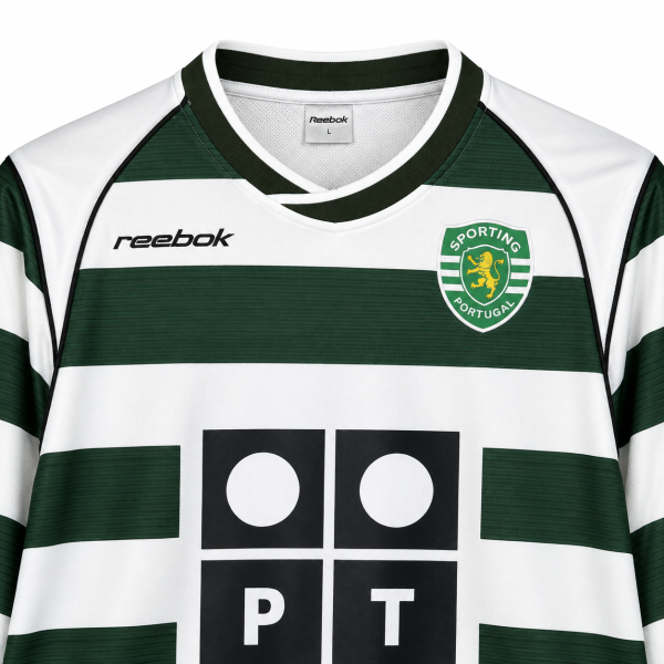 Sporting CP 2001/03 Home Long Sleeve Jersey – PRE-ORDER | Retro Football Jersey - Image 3