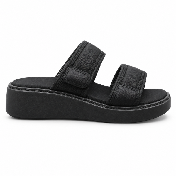 Jonathan D Jude Double-Strap Platform Sandal – Black | Sizes 4–9 - Image 5
