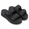 Jonathan D Jude Double-Strap Platform Sandal – Black | Sizes 4–9