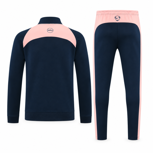 Barcelona 2026/27 Navy & Pink Full-Zip Tracksuit Set – PRE-ORDER | Premium Football Tracksuit - Image 5