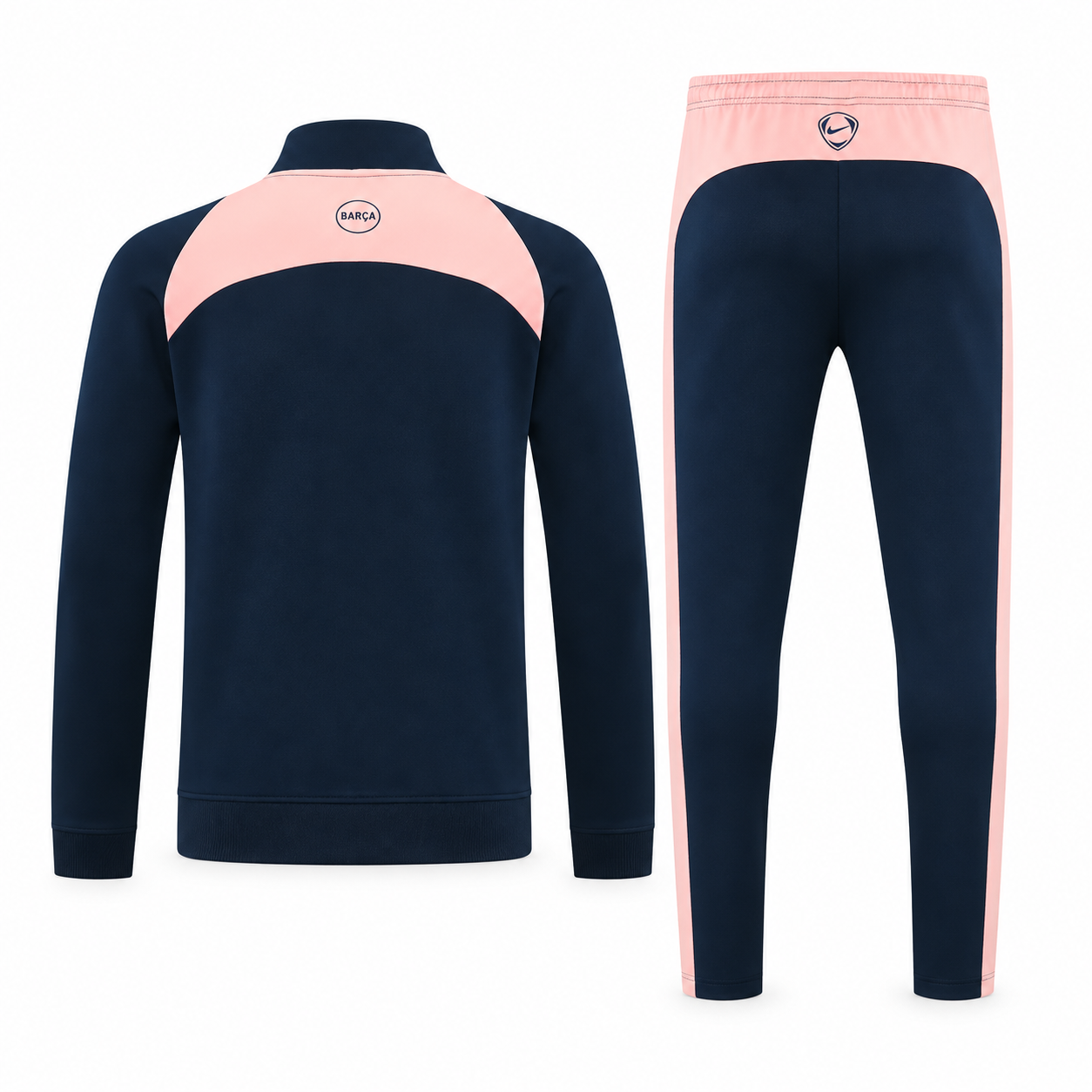 Barcelona 2026/27 Navy & Pink Full-Zip Tracksuit Set – PRE-ORDER | Premium Football Tracksuit - Image 5