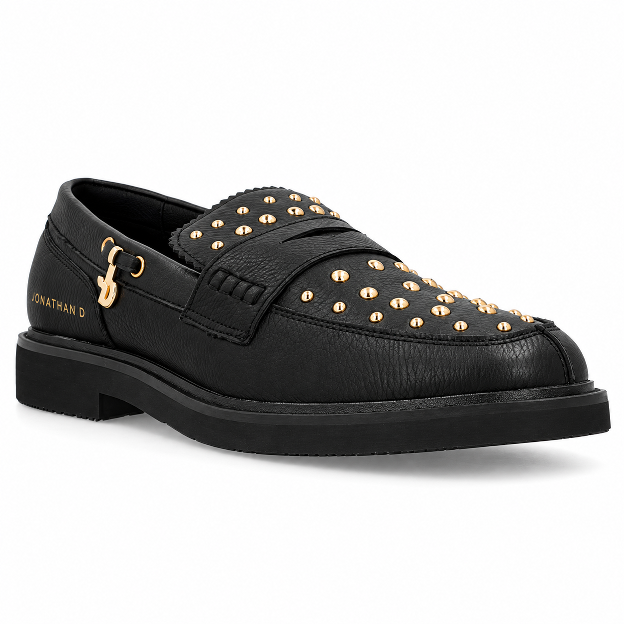 Jonathan D Stewart Black Studded Loafer Shoe - Image 6