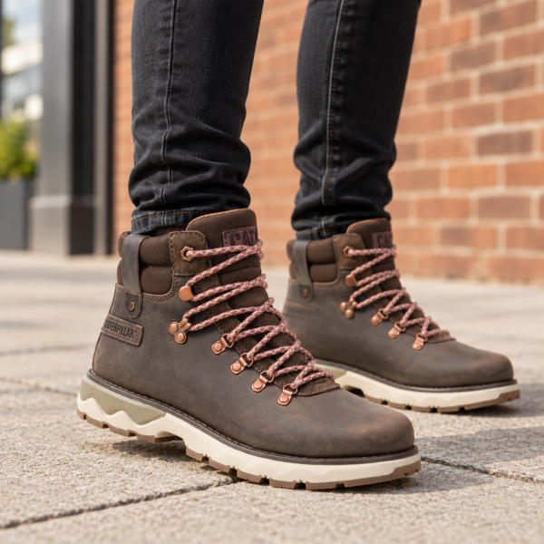 Alternative view of Caterpillar Fandom Hiker Ladies Leather Boots – Chocolate Brown