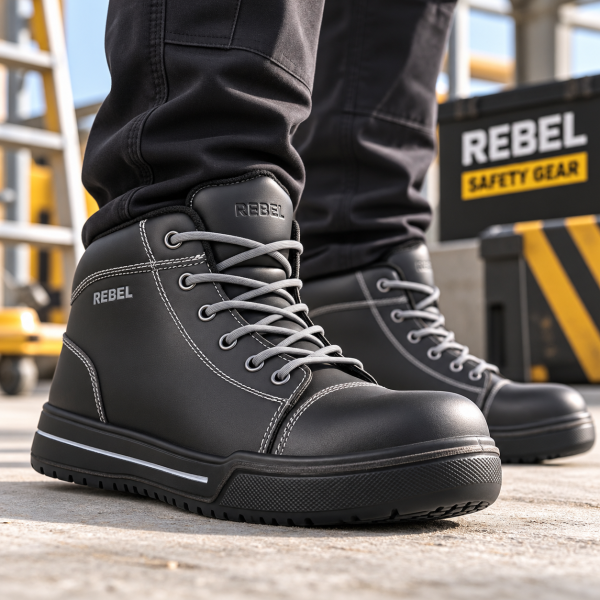 Alternative view of REBEL Hi Top Safety Boot Black – 200J Wide Steel Toe Sneaker-Style Work Boot