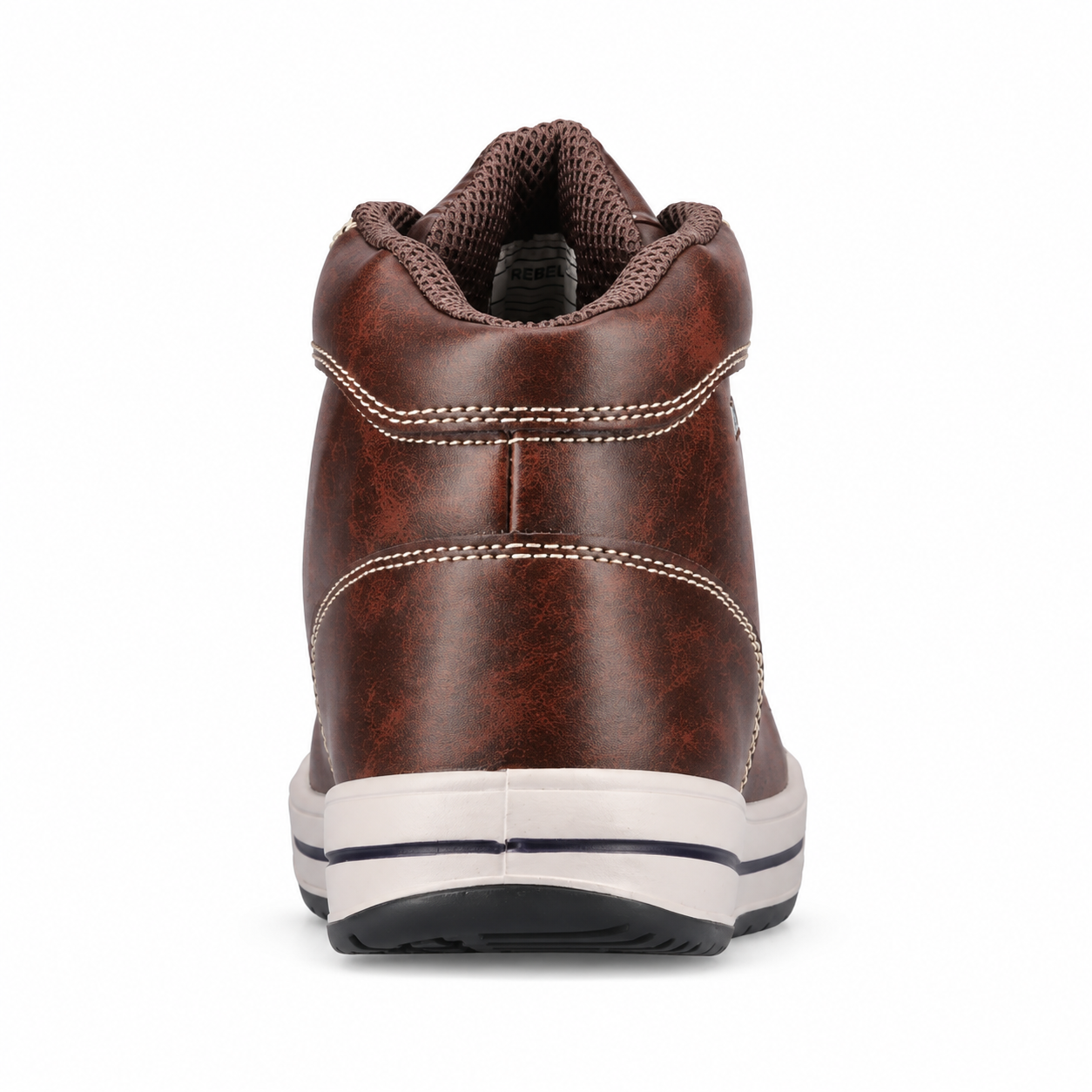 REBEL Hi Top Safety Boot Brown – 200J Wide Steel Toe Sneaker-Style Work Boot - Image 3
