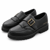 Jonathan D JT Tanner Men’s Buckle Loafers – Black