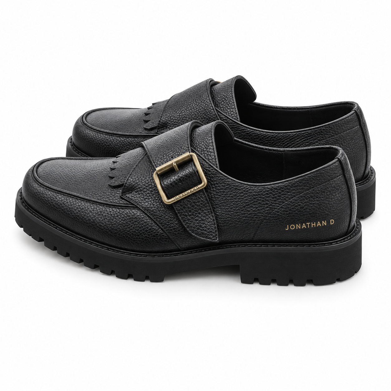 Jonathan D JT Tanner Men’s Buckle Loafers – Black - Image 5