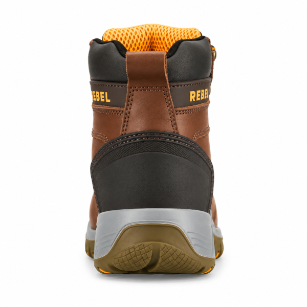REBEL Havoc Safety Boot Brown – 200J Steel Toe Heat-Resistant Leather Work Boot - Image 3