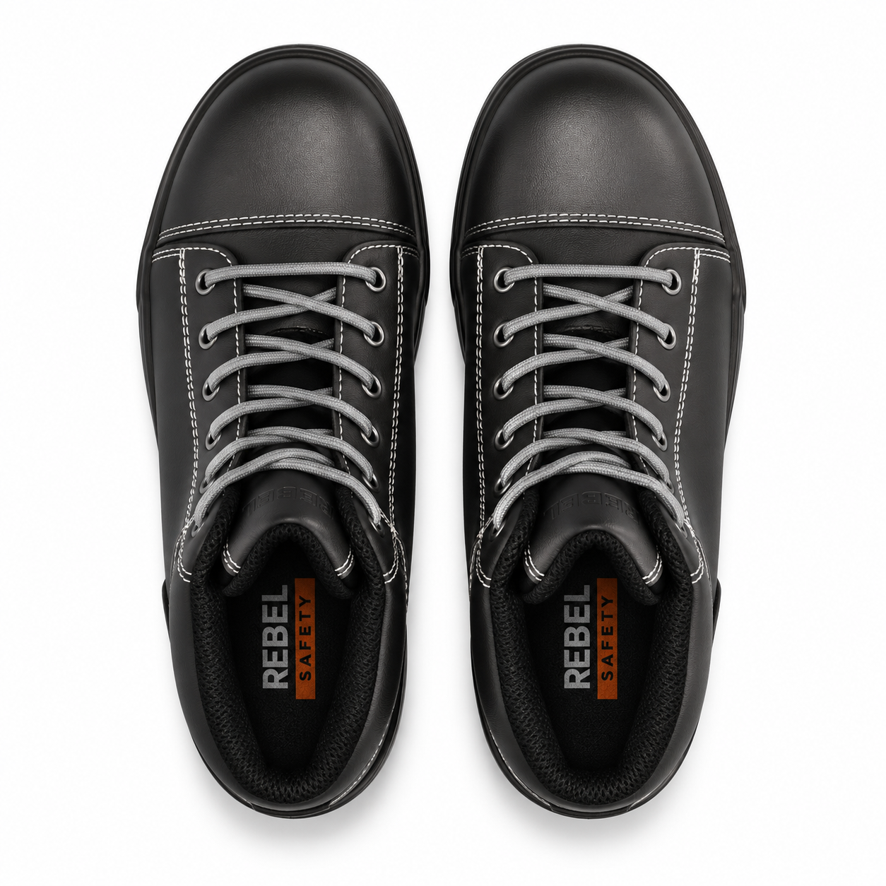 REBEL Hi Top Safety Boot Black – 200J Wide Steel Toe Sneaker-Style Work Boot - Image 4