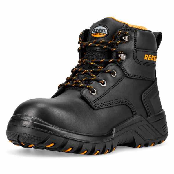 REBEL Havoc Safety Boot Black – 200J Steel Toe S1P Heat-Resistant Work Boot - Image 3