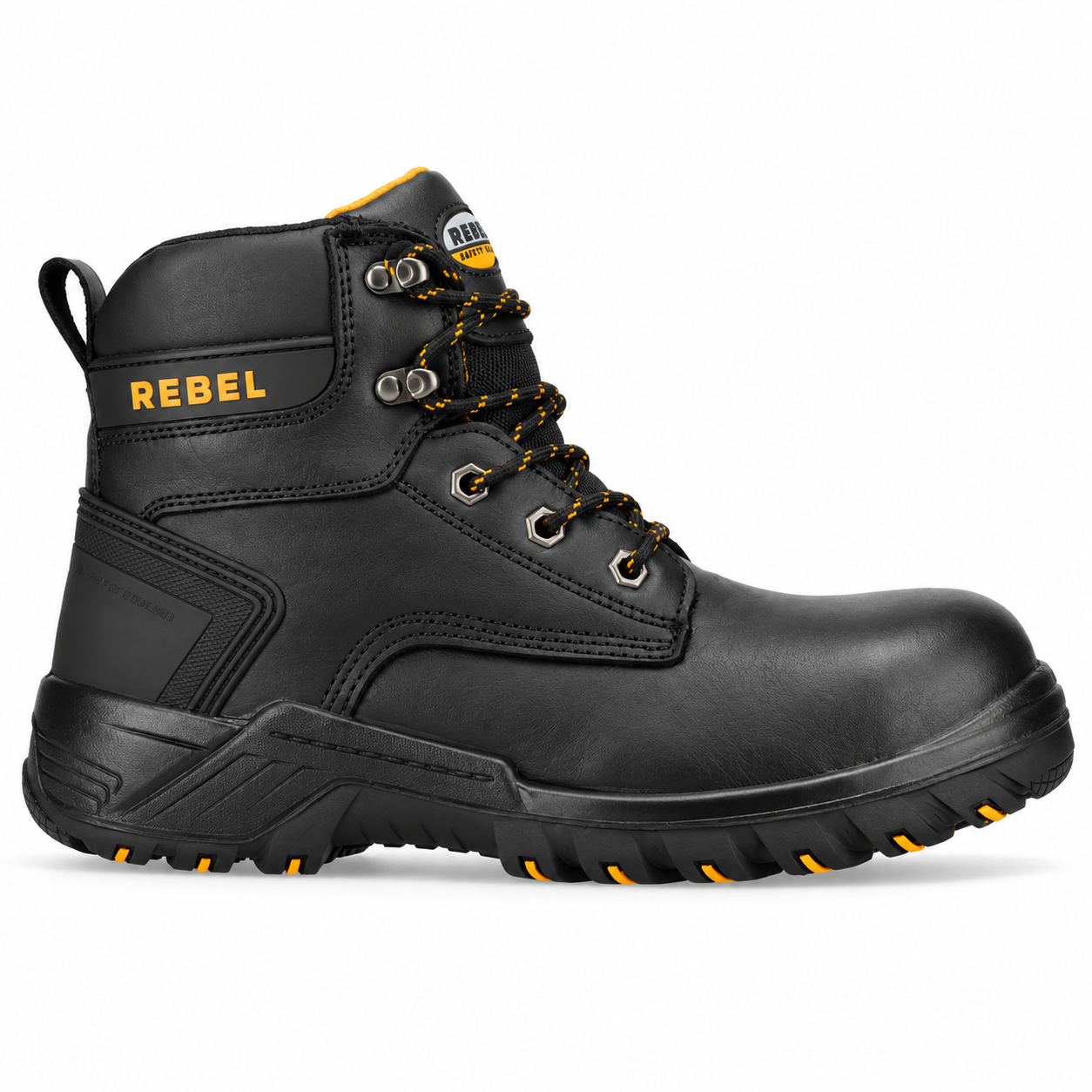 REBEL Havoc Safety Boot Black – 200J Steel Toe S1P Heat-Resistant Work Boot - Image 4