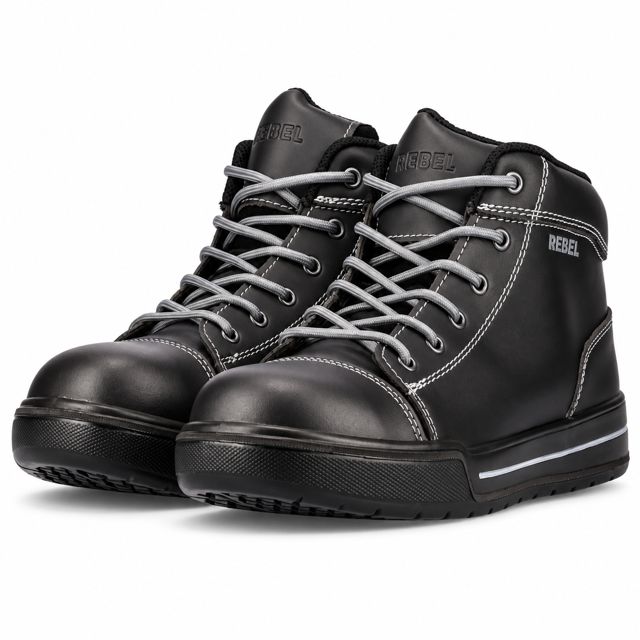 REBEL Hi Top Safety Boot Black – 200J Wide Steel Toe Sneaker-Style Work Boot - Image 5