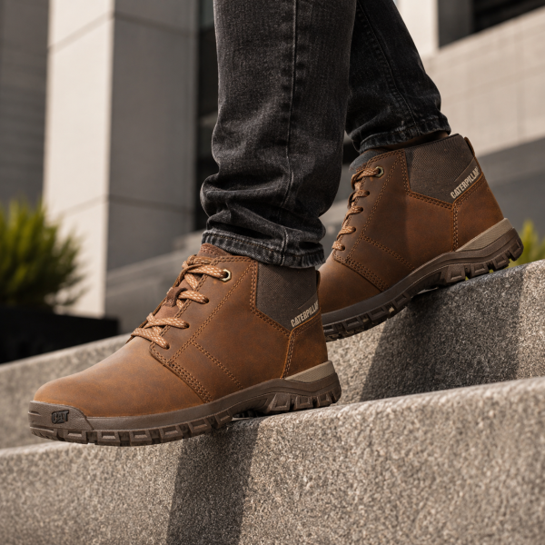 Alternative view of CAT Threshold Chukka Men’s Boots – Mushroom | P725953