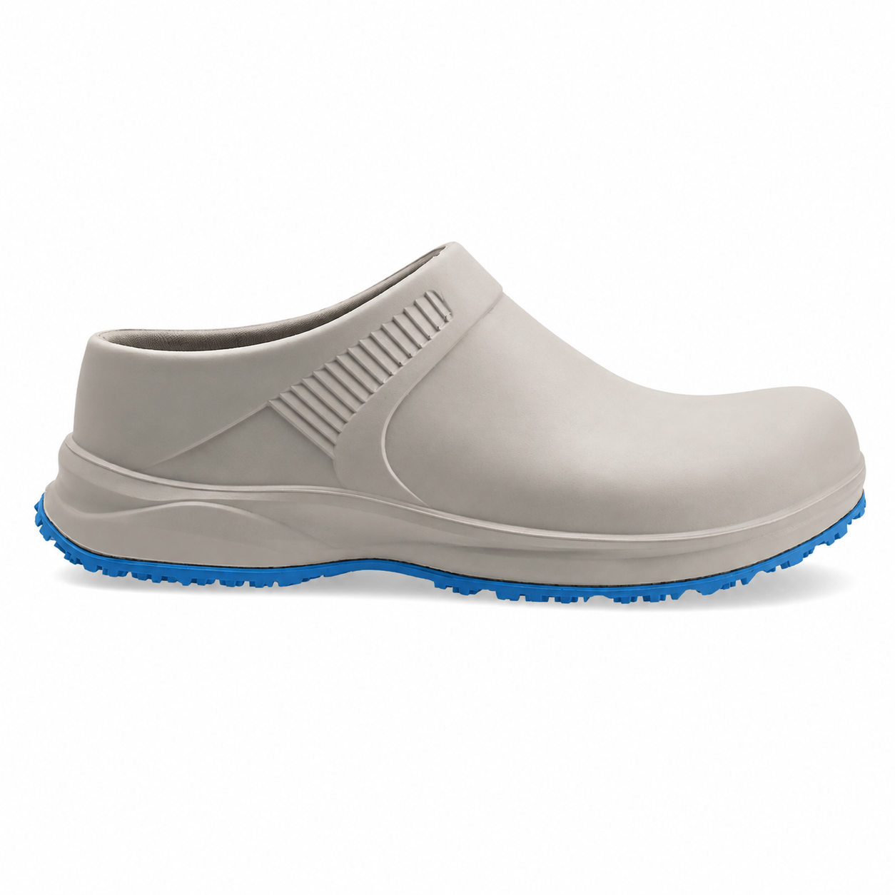 REBEL Cruiza Chef-Pro Slip-On Clog No Strap Grey & Blue – Professional Hospitality Work Shoe - Image 3