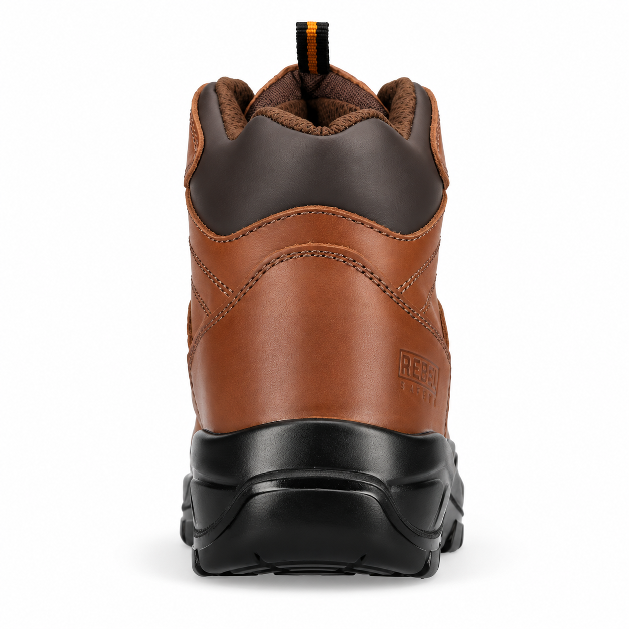 REBEL Hiker Hi Safety Boot Brown – 200J Steel Toe Full Grain Leather Work Boot - Image 5