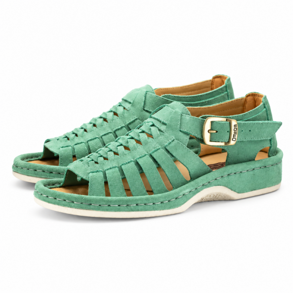 Omega Madrid Suede Sandal – Mint