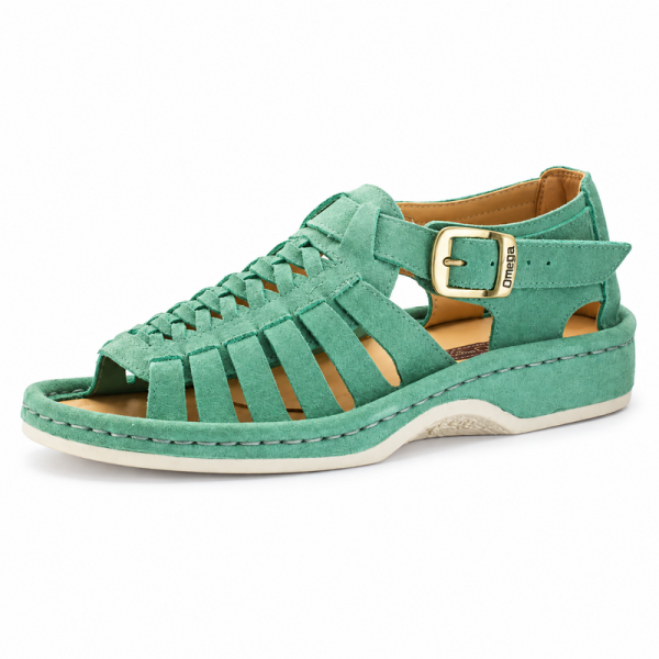 Omega Madrid Suede Sandal – Mint - Image 3