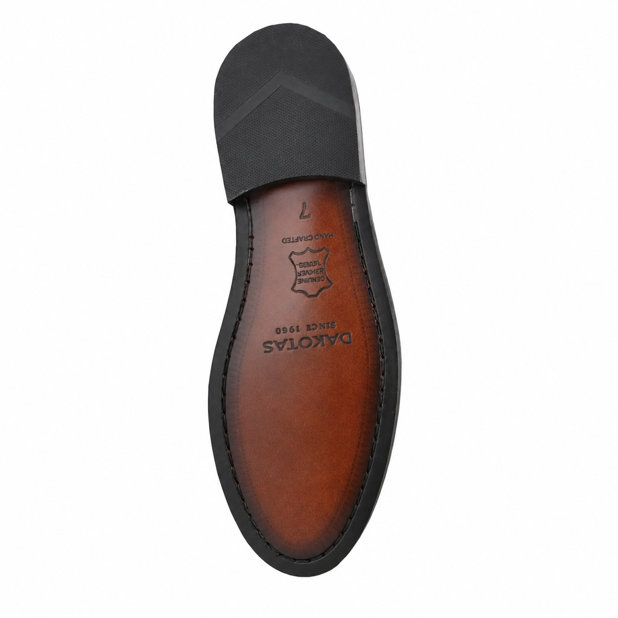 Dakotas Kenny Hi-Shine Moc Tan/Black – Genuine Leather Men’s Loafer | UK Size 5 – Last Pair - Image 4