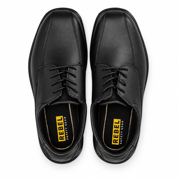 REBEL Classic Work Safety Shoe Black – 200J Steel Toe Formal Work Shoe - Image 6