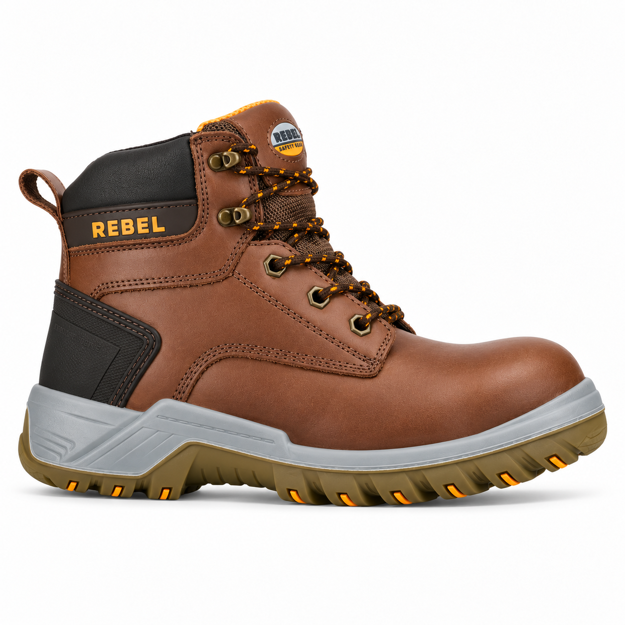 REBEL Havoc Safety Boot Brown – 200J Steel Toe Heat-Resistant Leather Work Boot - Image 6