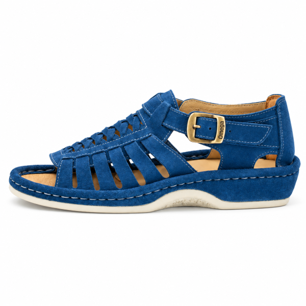 Omega Madrid Suede Sandal – Royal Blue - Image 4