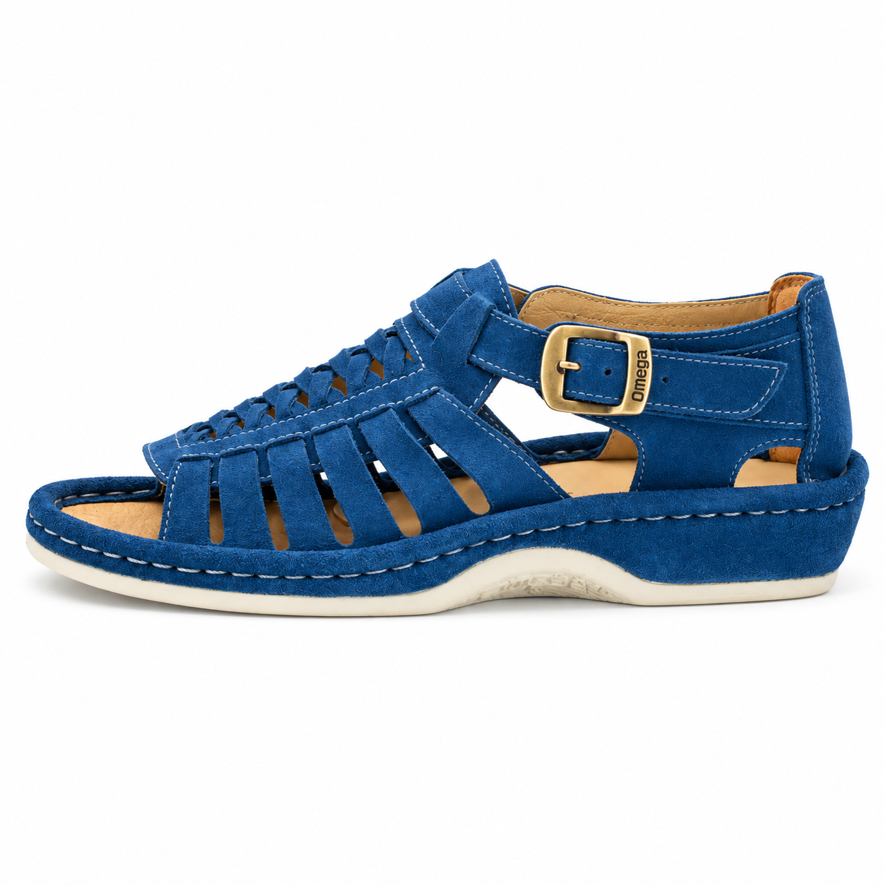 Omega Madrid Suede Sandal – Royal Blue - Image 4