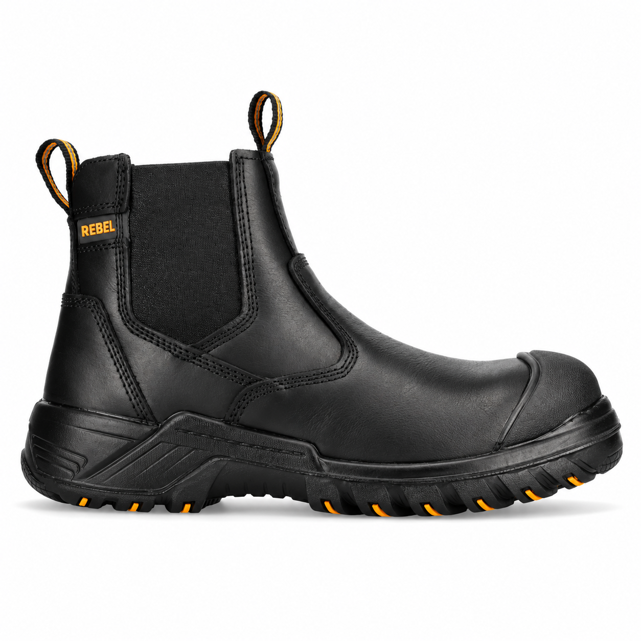 REBEL Crazy Horse Chelsea Safety Boot Black – 200J Steel Toe S1P Work Boot - Image 5
