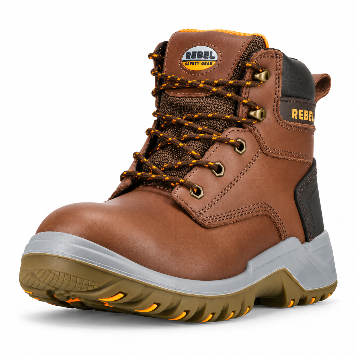 REBEL Havoc Safety Boot Brown – 200J Steel Toe Heat-Resistant Leather Work Boot - Image 7
