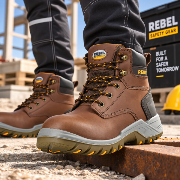 Alternative view of REBEL Havoc Safety Boot Brown – 200J Steel Toe Heat-Resistant Leather Work Boot