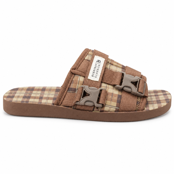 Alternative view of Jonathan D J Jack Check Sandal – Tan | Sizes 6–10