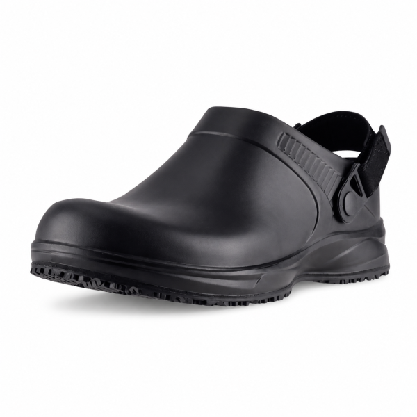 REBEL Cruiza Chef-Pro Slip-On Clog with Heel Strap Black – Professional Hospitality Work Shoe - Image 7