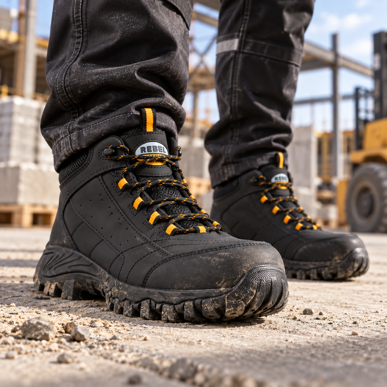 REBEL Expedition HI Safety Boot Black – 200J Steel Toe S3 Water-Resistant Work Boot - Image 2