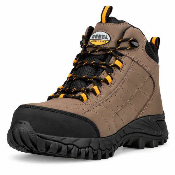 REBEL Expedition HI Safety Boot Brown – 200J Steel Toe S3 Water-Resistant Work Boot - Image 6