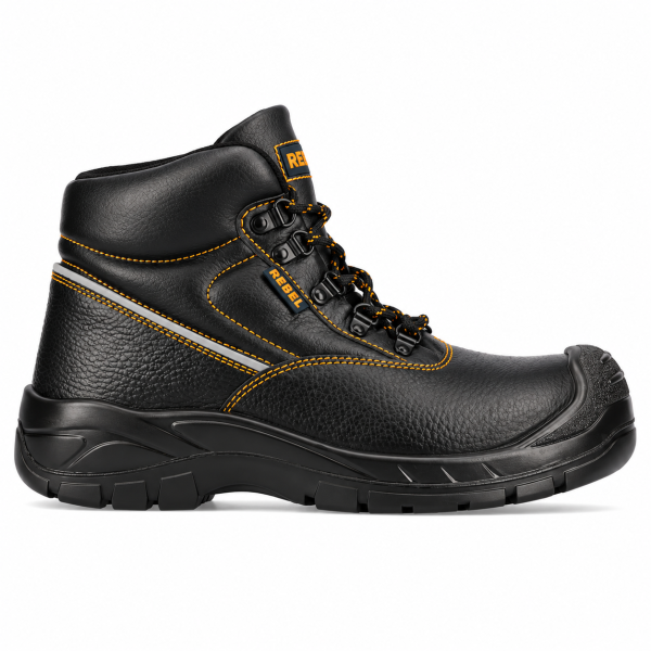 REBEL Chukka Safety Boot Black – 200J Steel Toe Work Boot - Image 8