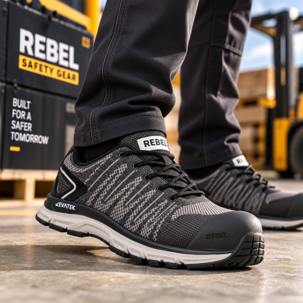 Alternative view of REBEL DynaPro Safety Shoe Dark Grey – 200J Composite Toe Lightweight Work Shoe
