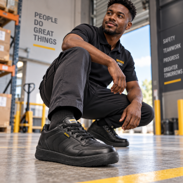 Alternative view of REBEL WorkPro Occupational Work Shoe Black – Soft Toe Non-Steel Safety Shoe