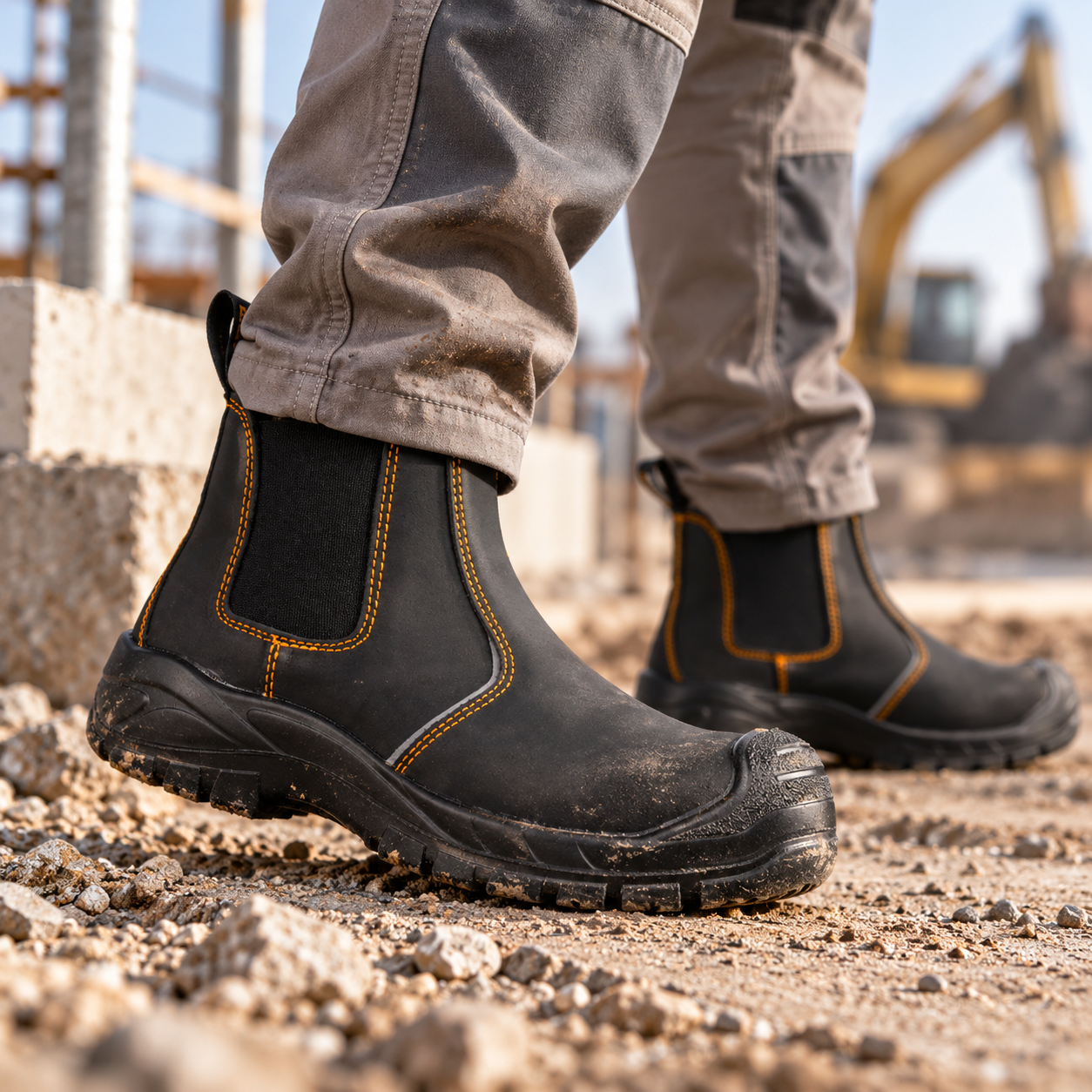 REBEL Anvil Chelsea Safety Boot Black – 200J Steel Toe Work Boot - Image 2