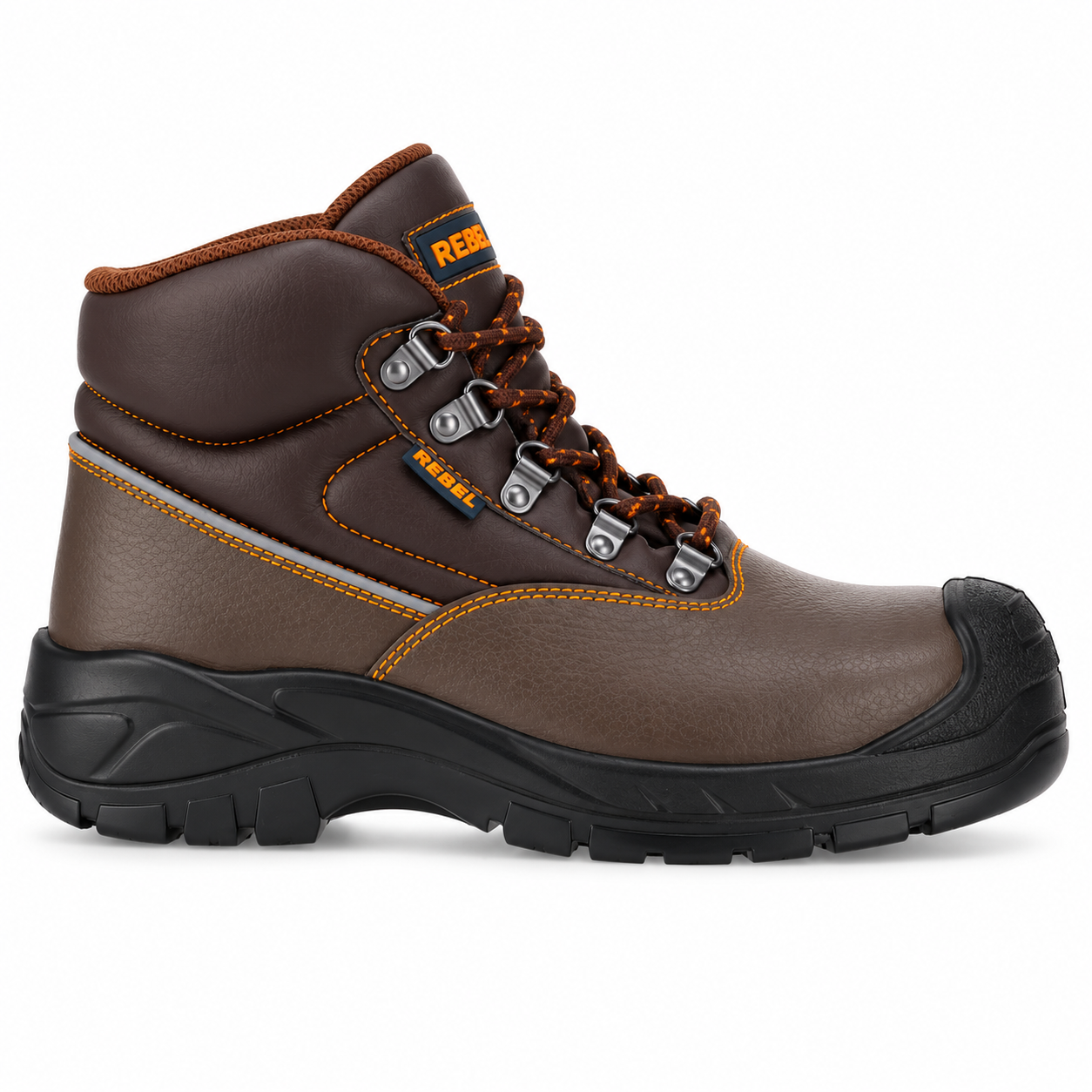 REBEL Chukka Safety Boot Brown – 200J Steel Toe Work Boot - Image 5