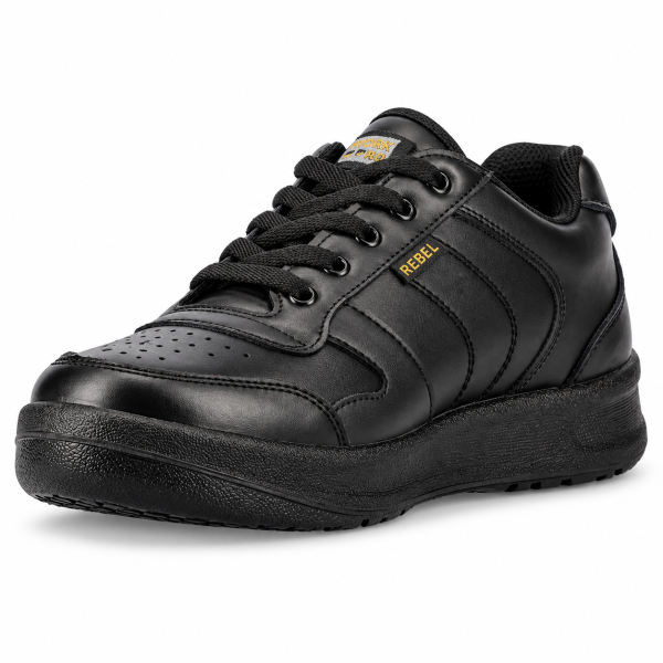 REBEL WorkPro Occupational Work Shoe Black – Soft Toe Non-Steel Safety Shoe - Image 4