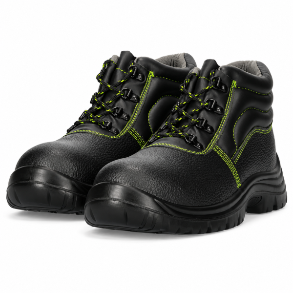 REBEL Kontrakta Safety Boot Black – Steel Toe Work Boot