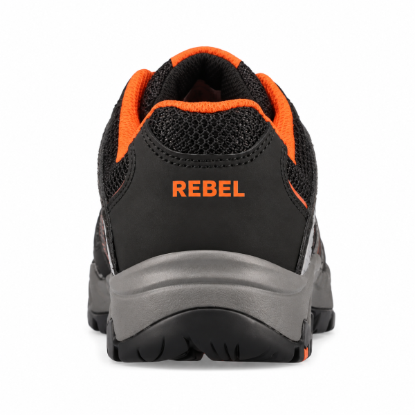 REBEL Enduro-Max Safety Shoe Black/Grey/Orange – 200J Steel Toe ESD Work Shoe - Image 6